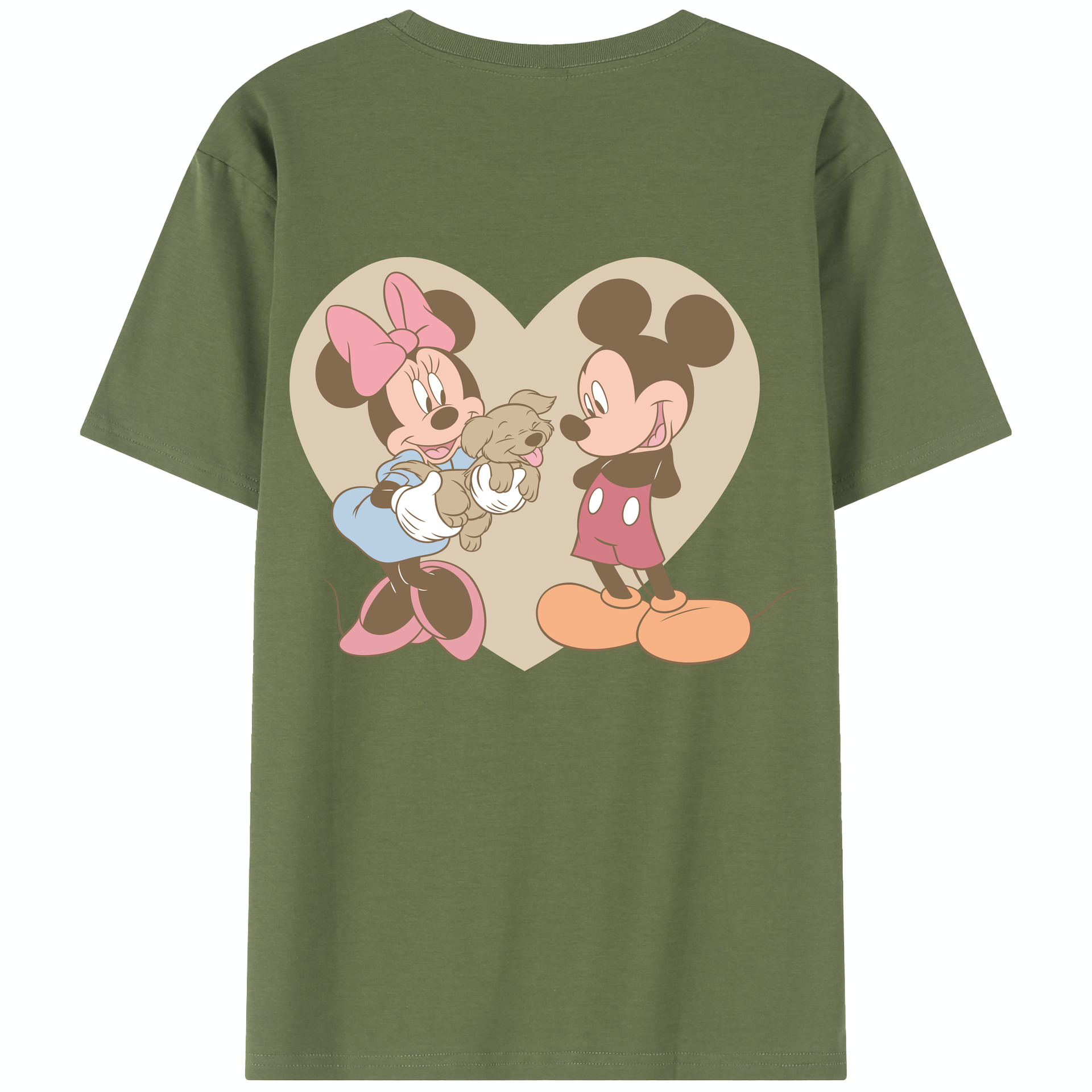 （画像用） ミッキーマウス Mickey Mouse 綿100％半袖Tシャツ（背面プリント）